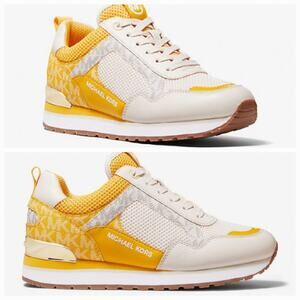 MICHAEL KORS | Wilma | Yellow/White | Color Block Trainer Sneakers | Size 8.5